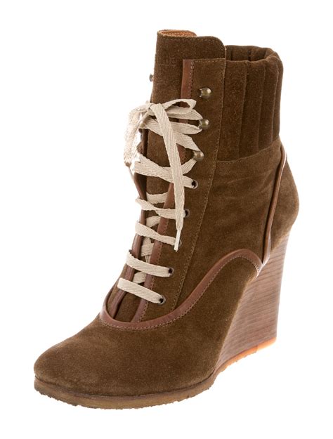 chloe wedge boots market price.